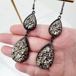 2/$20 Brand New Fashion Dark Silver Earrings